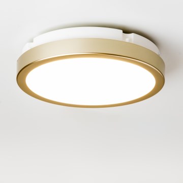 Brilagi - LED Badkamer plafondlamp PERA LED/18W/230V diameter 22 cm IP65 goud