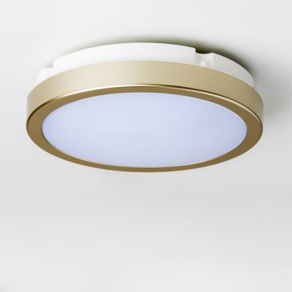 Brilagi - LED Badkamer plafondlamp PERA LED/18W/230V diameter 22 cm IP65 goud