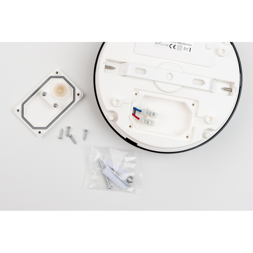 Brilagi - LED Badkamer plafondlamp PERA LED/18W/230V diameter 22 cm IP65 zwart