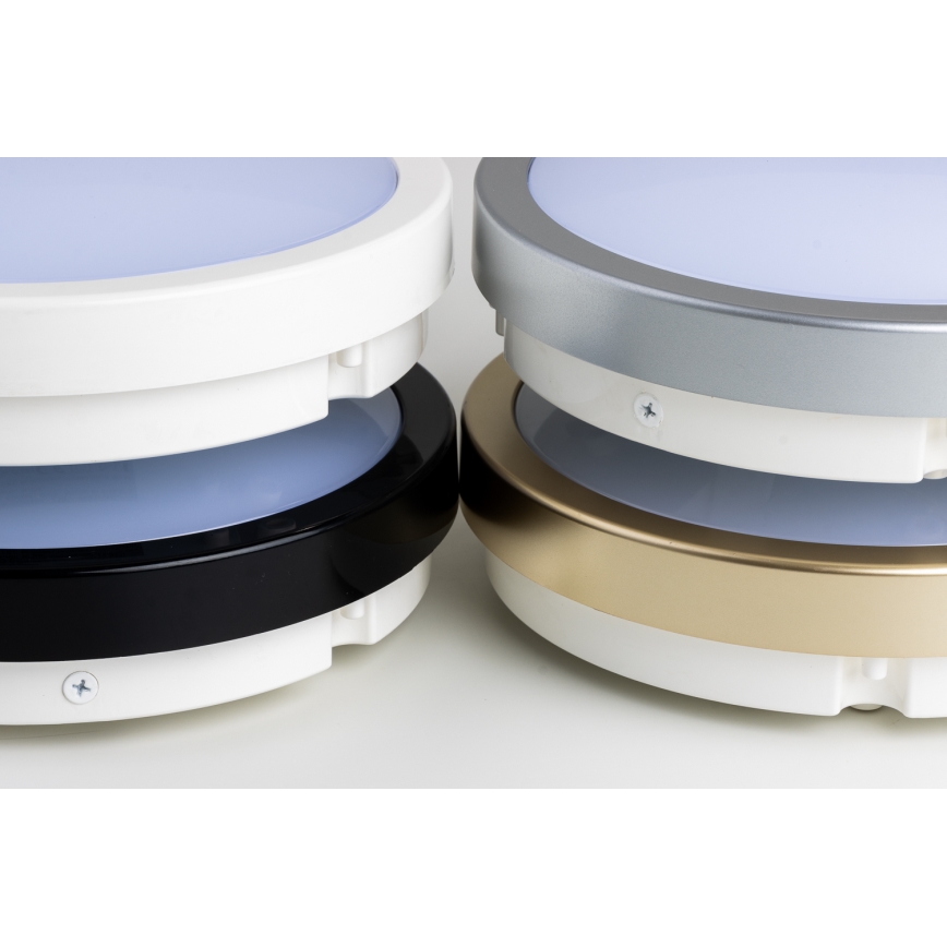 Brilagi - LED Badkamer plafondlamp PERA LED/18W/230V diameter 22 cm IP65 zwart
