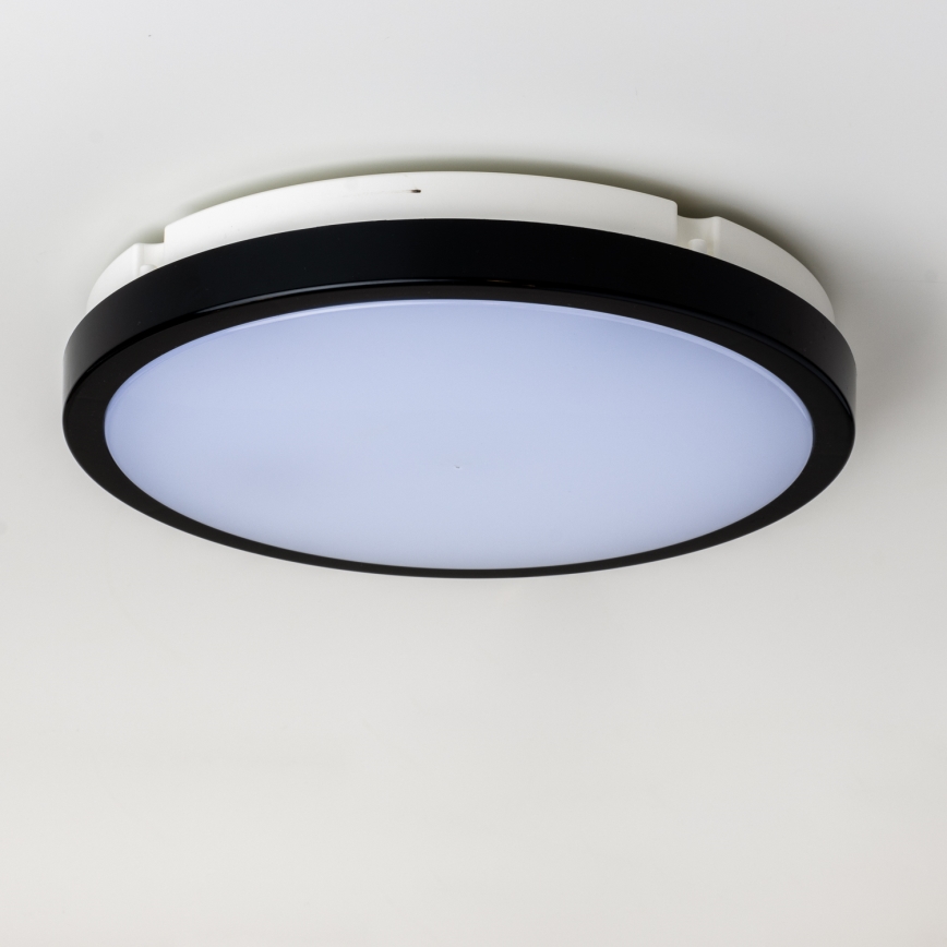 Brilagi - LED Badkamer plafondlamp PERA LED/24W/230V diameter 28 cm IP65 zwart