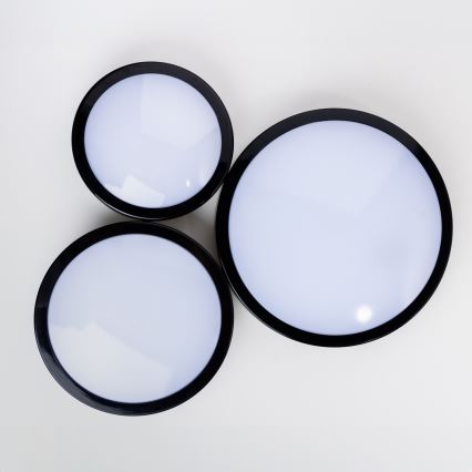 Brilagi - LED Badkamer plafondlamp PERA LED/24W/230V diameter 28 cm IP65 zwart