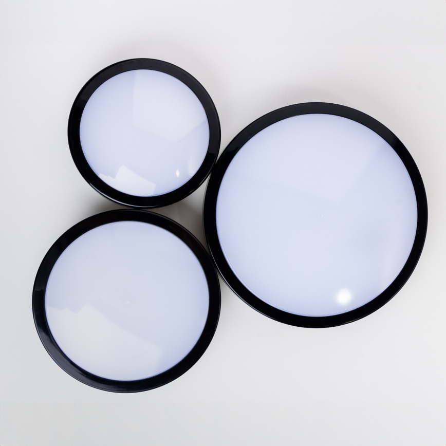 Brilagi - LED Badkamer plafondlamp PERA LED/24W/230V diameter 28 cm IP65 zwart