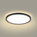 Brilagi - LED Badkamer plafondlamp ULTRA SLIM LED/12W/230V diameter 22,5 cm zwart IP54