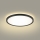 Brilagi - LED Badkamer plafondlamp ULTRA SLIM LED/12W/230V diameter 22,5 cm zwart IP54