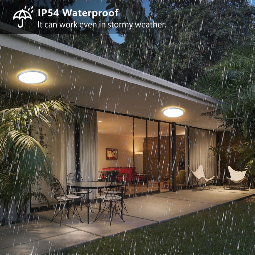 Brilagi - ULTRA SLIM plafondlamp voor badkamer LED/12W/230V Ø 22,5 cm zilverkleurig IP54