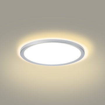 Brilagi - LED badkamer plafondlamp ULTRA SLIM LED/18W/230V Ø 30 cm zilver IP54