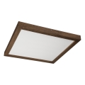 Brilagi - LED Badkamer Plafondlamp WOODY FRAME LED/40W/230V 60x60 cm IP44 noten