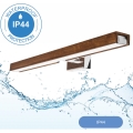 Brilagi - LED Badkamer spiegelverlichting WOODY MIRROR LED/12W/230V 60 cm IP44 eiken kers/glanzend chroom