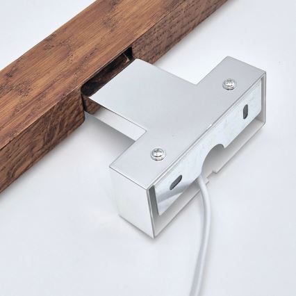 Brilagi - LED Badkamer spiegelverlichting WOODY MIRROR LED/12W/230V 60 cm IP44 eiken kers/glanzend chroom