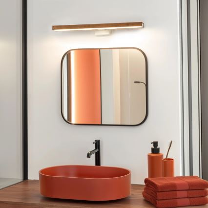 Brilagi - LED Badkamer spiegelverlichting WOODY MIRROR LED/12W/230V 60 cm IP44 eiken kers/wit