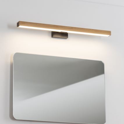 Brilagi - LED Badkamer spiegelverlichting WOODY MIRROR LED/12W/230V 60 cm IP44 eiken/zwart