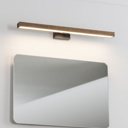 Brilagi - LED Badkamer spiegelverlichting WOODY MIRROR LED/12W/230V 60 cm IP44 eiken walnoot/zwart