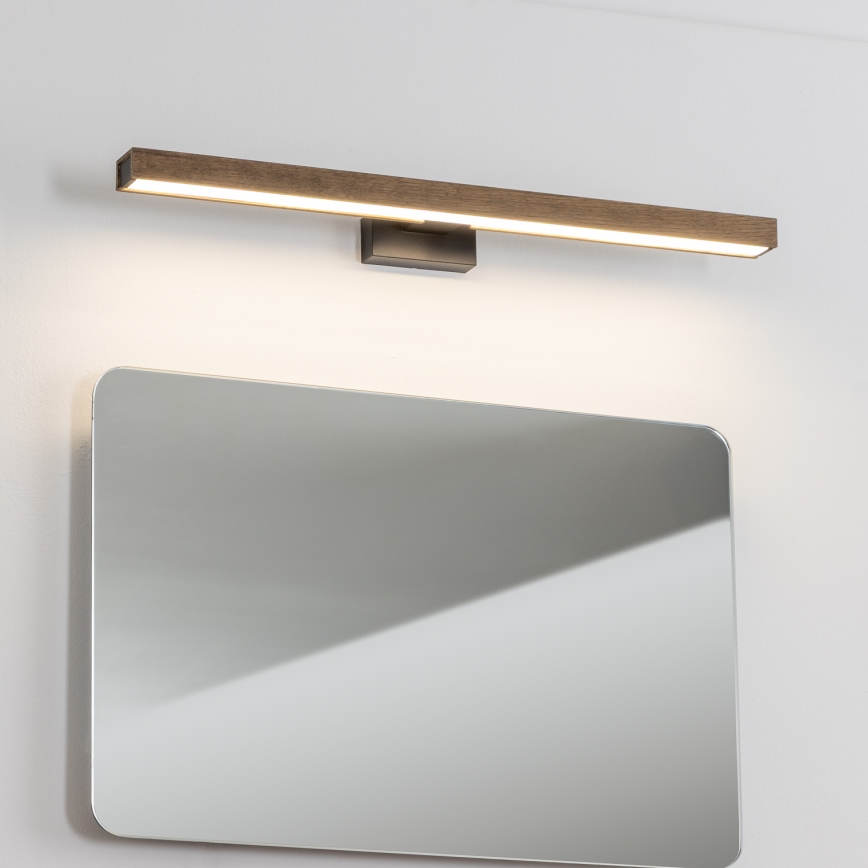 Brilagi - LED Badkamer spiegelverlichting WOODY MIRROR LED/12W/230V 60 cm IP44 eiken walnoot/zwart