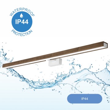 Brilagi - LED Badkamer spiegelverlichting WOODY MIRROR LED/15W/230V 90 cm IP44 eiken walnoot/wit