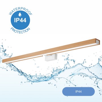 Brilagi - LED Badkamer spiegelverlichting WOODY MIRROR LED/15W/230V 90 cm IP44 eiken/wit