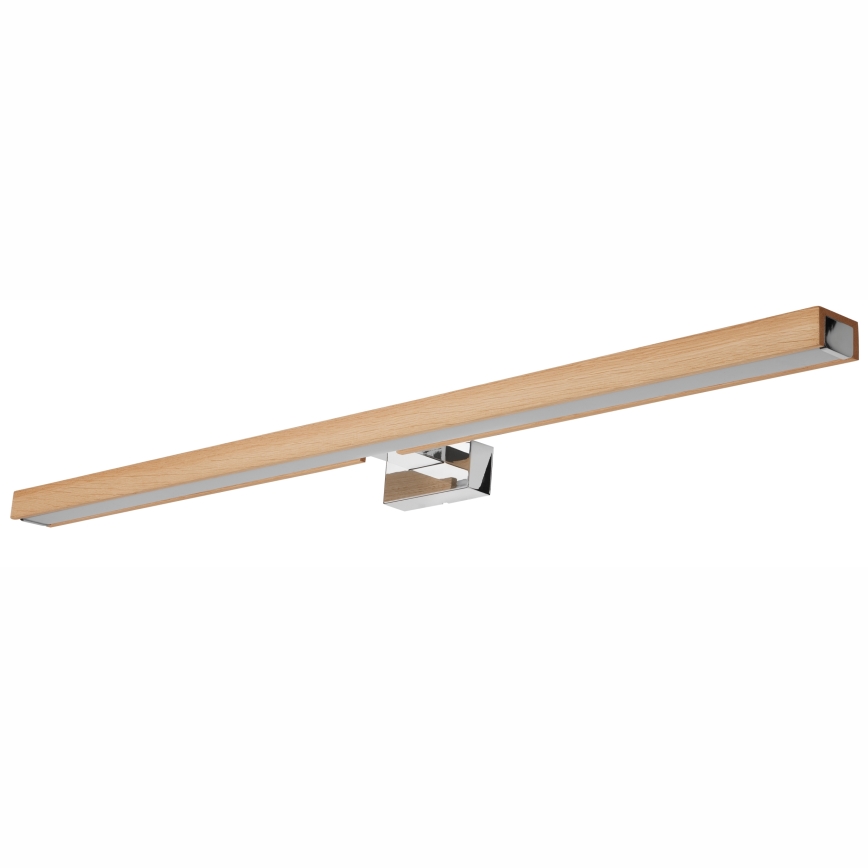 Brilagi - LED Badkamer spiegelverlichting WOODY MIRROR LED/15W/230V 90 cm IP44 eiken/glanzend chroom