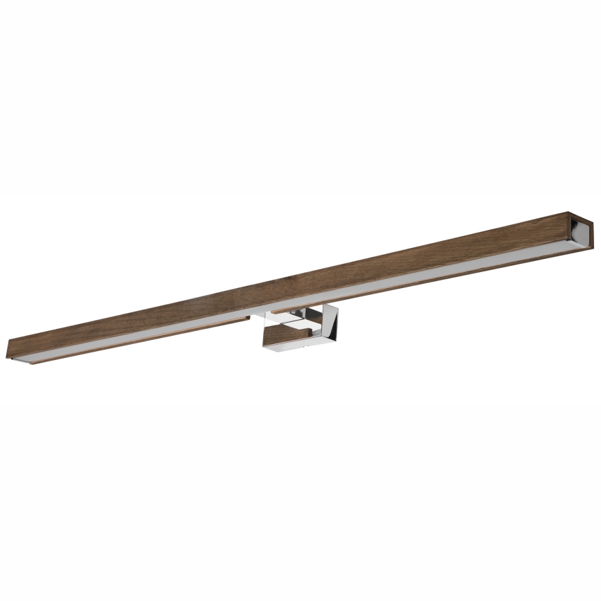 Brilagi - LED Badkamer spiegelverlichting WOODY MIRROR LED/15W/230V 90 cm IP44 eiken walnoot/glanzend chroom