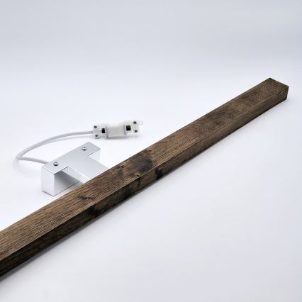 Brilagi - LED Badkamer spiegelverlichting WOODY MIRROR LED/15W/230V 90 cm IP44 eiken walnoot/glanzend chroom