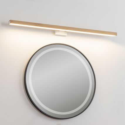 Brilagi - LED Badkamer spiegelverlichting WOODY MIRROR LED/15W/230V 90 cm IP44 eiken/wit