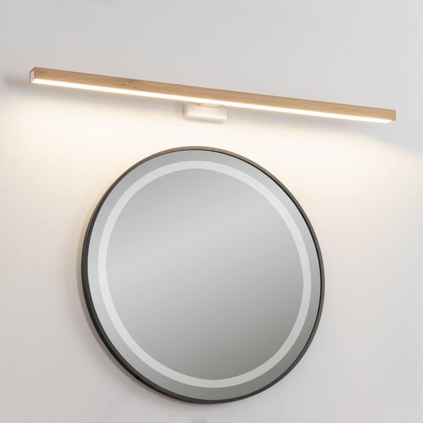 Brilagi - LED Badkamer spiegelverlichting WOODY MIRROR LED/15W/230V 90 cm IP44 eiken/wit