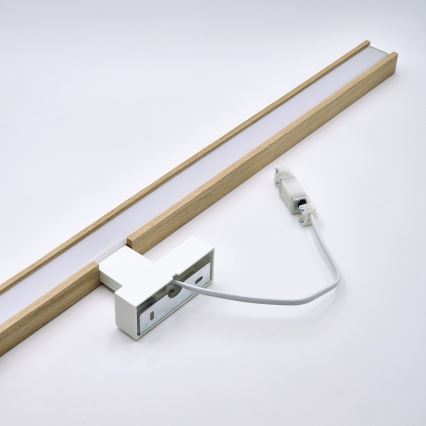 Brilagi - LED Badkamer spiegelverlichting WOODY MIRROR LED/15W/230V 90 cm IP44 eiken/wit