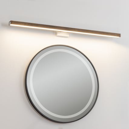 Brilagi - LED Badkamer spiegelverlichting WOODY MIRROR LED/15W/230V 90 cm IP44 eiken walnoot/wit
