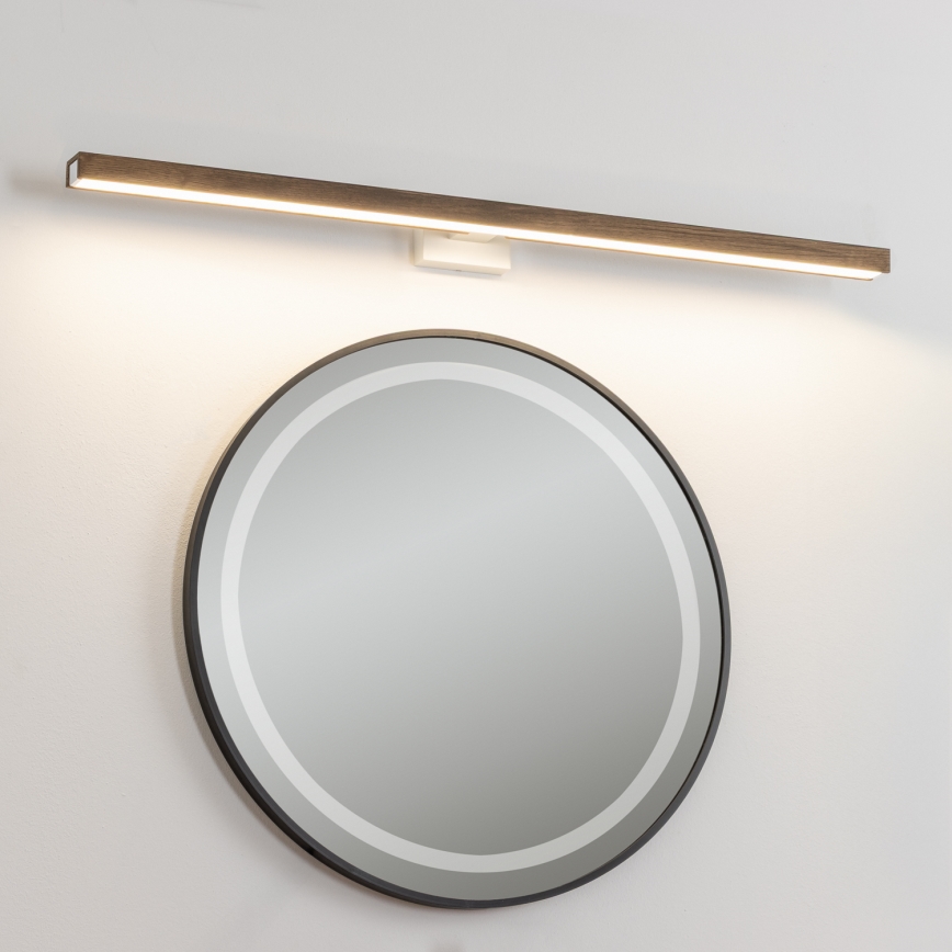 Brilagi - LED Badkamer spiegelverlichting WOODY MIRROR LED/15W/230V 90 cm IP44 eiken walnoot/wit