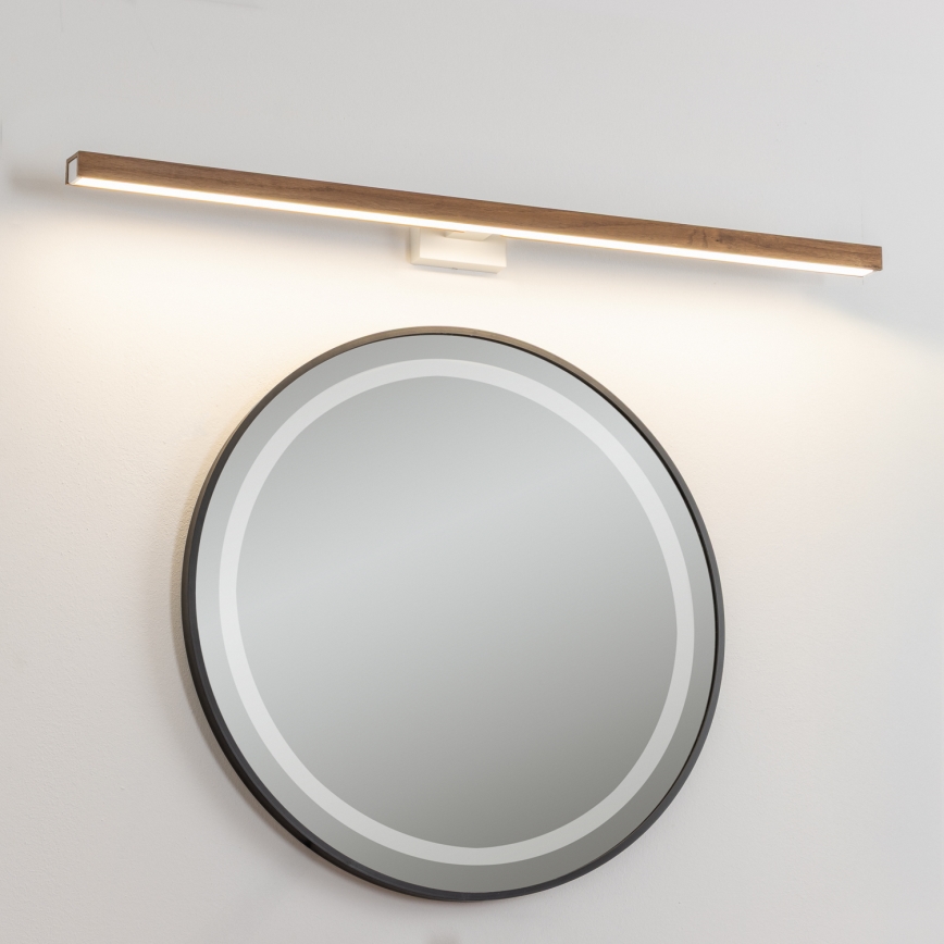 Brilagi - LED Badkamer spiegelverlichting WOODY MIRROR LED/15W/230V 90 cm IP44 eiken kers/wit