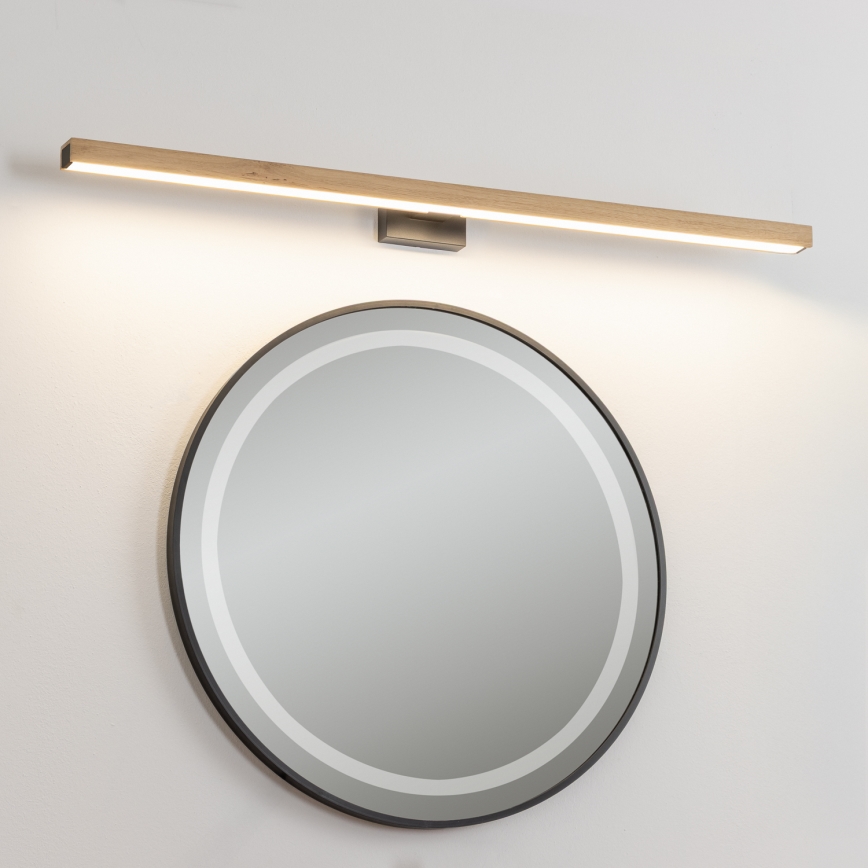 Brilagi - LED Badkamer spiegelverlichting WOODY MIRROR LED/15W/230V 90 cm IP44 eiken/zwart