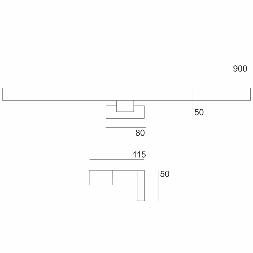 Brilagi - LED Badkamer spiegelverlichting WOODY MIRROR LED/15W/230V 90 cm IP44 eiken/zwart