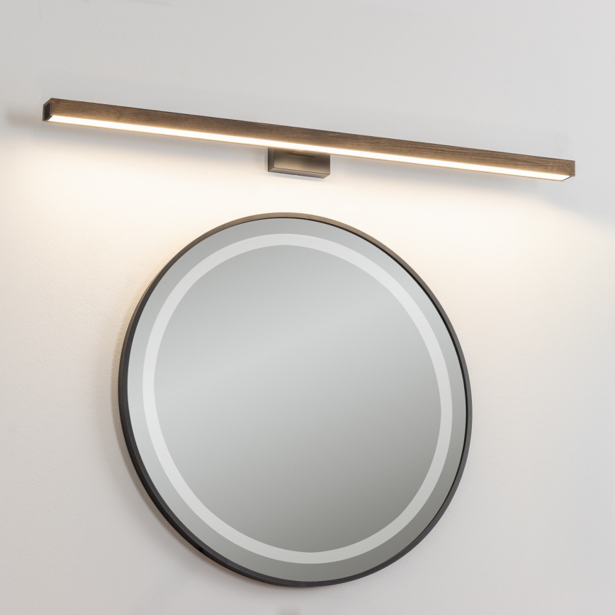 Brilagi - LED Badkamer spiegelverlichting WOODY MIRROR LED/15W/230V 90 cm IP44 eiken walnoot/zwart