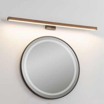 Brilagi - LED Badkamer spiegelverlichting WOODY MIRROR LED/15W/230V 90 cm IP44 eiken kers/zwart