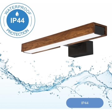 Brilagi - LED Badkamer spiegelverlichting WOODY MIRROR LED/8W/230V 40 cm IP44 eiken kers/zwart