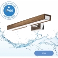 Brilagi - LED Badkamer spiegelverlichting WOODY MIRROR LED/8W/230V 40 cm IP44 eiken walnoot/glanzend chroom