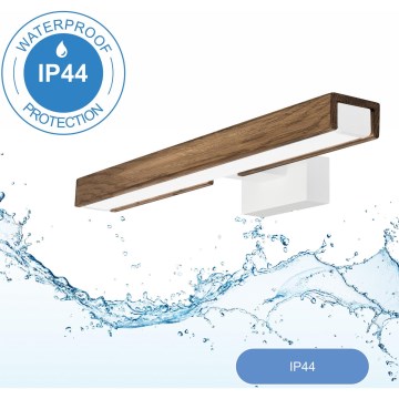 Brilagi - LED Badkamer spiegelverlichting WOODY MIRROR LED/8W/230V 40 cm IP44 eiken walnoot/wit
