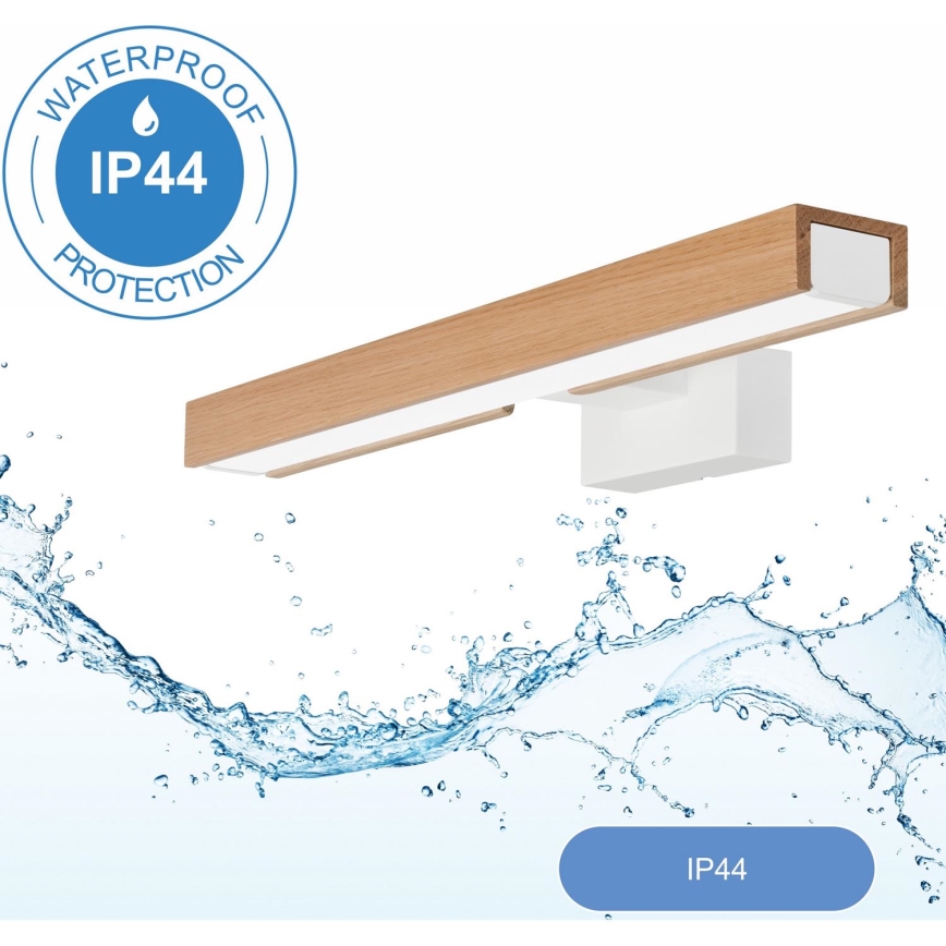 Brilagi - LED Badkamer spiegelverlichting WOODY MIRROR LED/8W/230V 40 cm IP44 eiken/wit