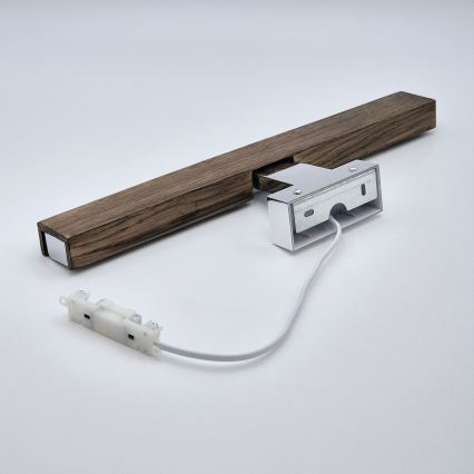 Brilagi - LED Badkamer spiegelverlichting WOODY MIRROR LED/8W/230V 40 cm IP44 eiken walnoot/glanzend chroom