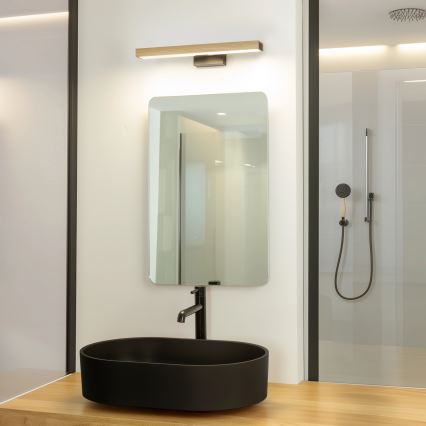 Brilagi - LED Badkamer spiegelverlichting WOODY MIRROR LED/8W/230V 40 cm IP44 eiken/zwart