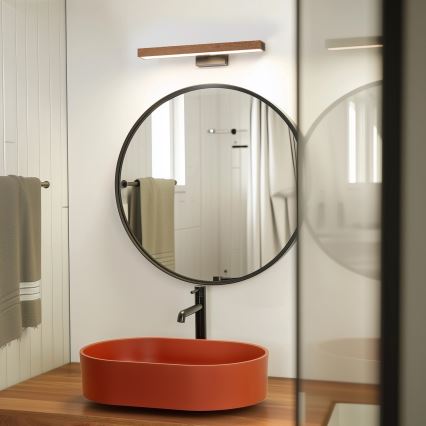 Brilagi - LED Badkamer spiegelverlichting WOODY MIRROR LED/8W/230V 40 cm IP44 eiken kers/zwart