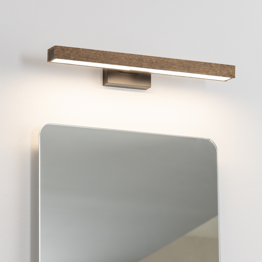 Brilagi - LED Badkamer spiegelverlichting WOODY MIRROR LED/8W/230V 40 cm IP44 eiken walnoot/zwart