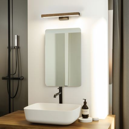 Brilagi - LED Badkamer spiegelverlichting WOODY MIRROR LED/8W/230V 40 cm IP44 eiken walnoot/zwart