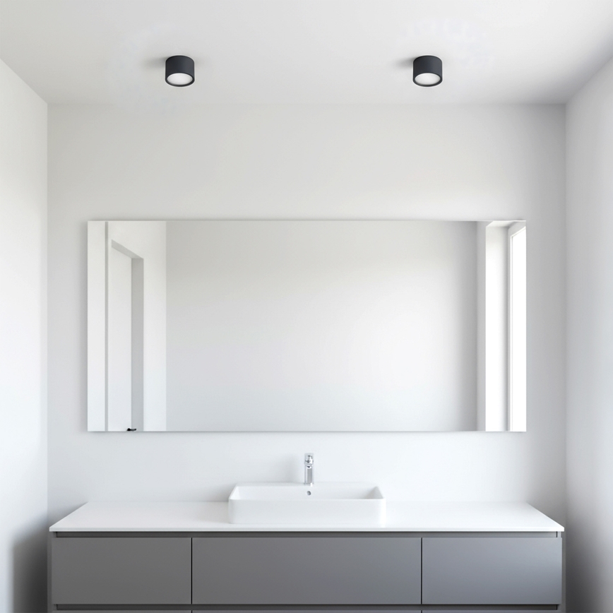 BRILAGI - LED Badkamer-spot SMOOTH 1xGX53/15W/230V 60x82 mm zwart IP54