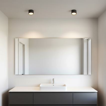 Brilagi - LED Badkamer-spot SMOOTH 1xGX53/15W/230V zwart IP65