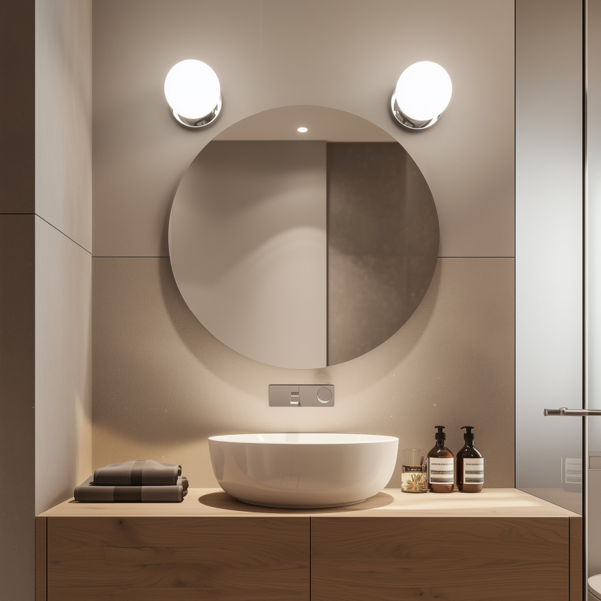 Brilagi - LED-wandlamp voor badkamer BALL LED/6W/230V 3000/4000/6500K IP44 glanzend chroom