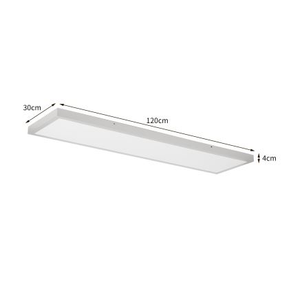 Brilagi - FRAME LED plafondlamp voor badkamer 50W/230V 3000/4000/6000K 120x30 cm IP44 zilverkleurig
