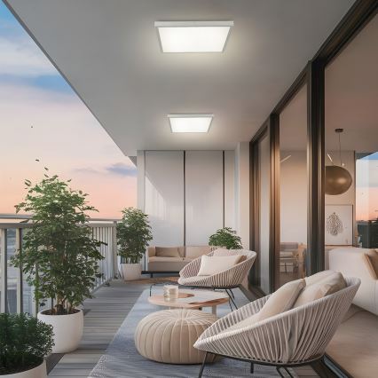 Brilagi - LED plafondlamp voor badkamer FRAME LED/50W/230V 3000/4000/6000K 60x60 cm IP44 zilver