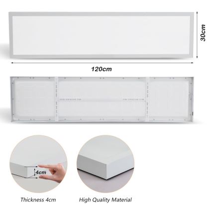 Brilagi - LED plafondlamp voor badkamer FRAME LED/50W/230V 120x30 cm 3000/4000/6000K IP44 wit