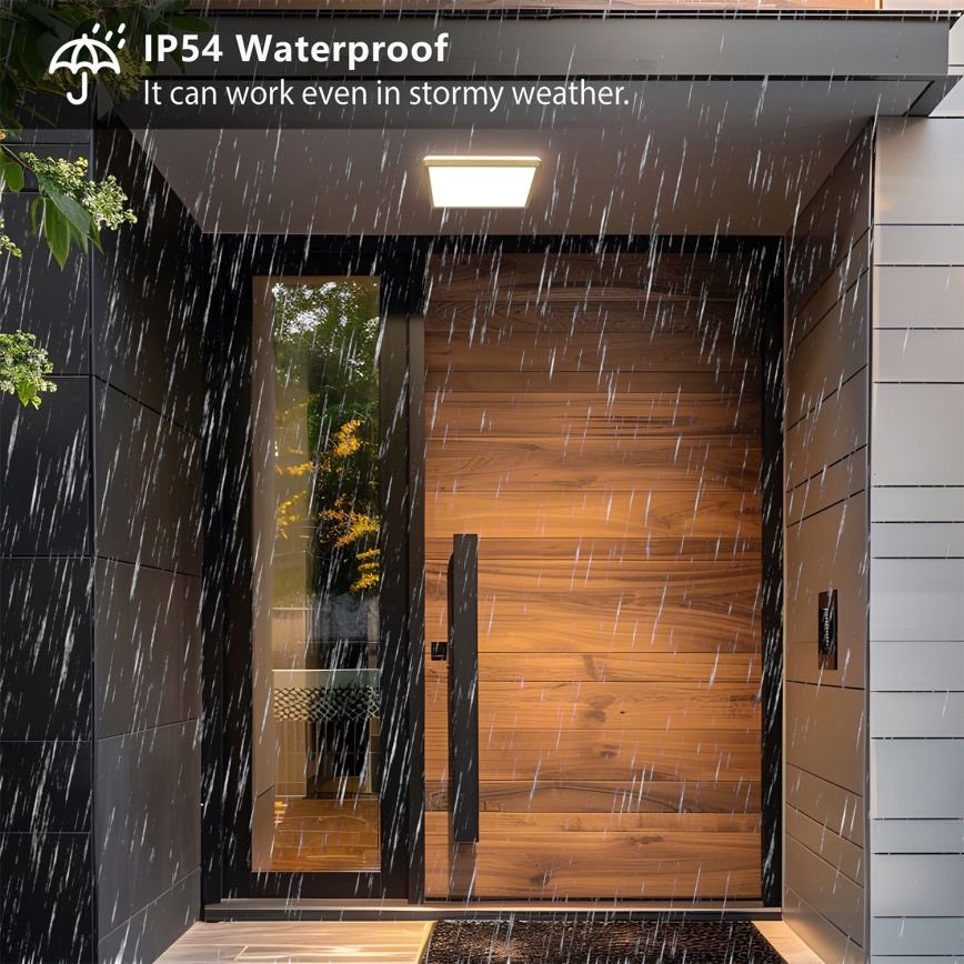 Brilagi - LED Badkamerplafondlamp ULTRA SLIM LED/18W/230V 30x30 cm goudkleurig IP54