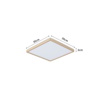 Brilagi - LED Badkamerplafondlamp ULTRA SLIM LED/18W/230V 30x30 cm goudkleurig IP54